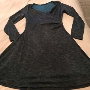 Prana faux wrap dress green